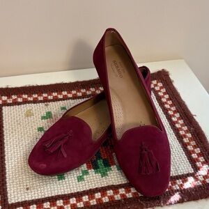 Sebago Women's Deep Red Suede Tassel Loafers